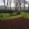 Playground in-ground mound tunnel side mound view