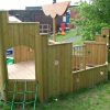 Playground Pirate Ship deck with scramble net access