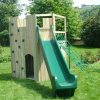 Playground Climbing Centre timber play structure with slide and scramble net