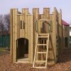 Rear view of Playground Gatehouse with ladder and raised platform