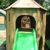 Playground Tower slide entry and roofed platform view