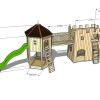 3D proposal overview for Ducks Nursery climbing den and gatehouse