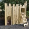 Front detail of timber Playground Castle