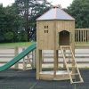 Playground Climbing Den with roofed platform, ladder and slide