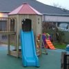 Playground Climbing Den with slide and lower play area