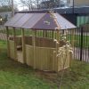 Side view of Outdoor Classroom 4x2 timber shelter
