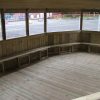 Interior seating inside Outdoor Classroom 5x3