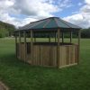 Side view of Outdoor Classroom 5x3 timber outdoor learning shelter