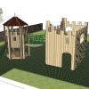 3D proposal climbing panel view for Woodchester School adventure play