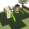 3D proposal overview for Woodchester School double adventure play