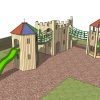 3D proposal slide view for Woodchester School double adventure play