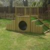 Playground free standing mound tunnel front view