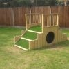 Playground free standing mound tunnel angled view