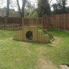 Playground free standing mound tunnel side view