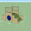 Playground free standing mound tunnel sketch