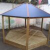 Jumbo Sandpit with Roof open play view