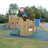 Birchanger pirate ship adventure play with open slide and scramble net