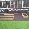 Bullion Lane timber planters view
