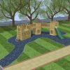 3D plan overview for the Elsenham adventure play area