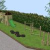 3D plan visual for Hampton adventure play and active trail layout