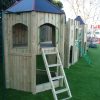 Hampton timber tower with ladder and linked play structure