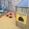 Little Angels sandpit with roof view
