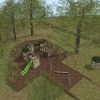 Birds eye 3D plan showing the Merlewood play area layout