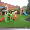 Montgomery Nursery playhouse and surfacing view