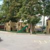 Oakdale timber play towers with slide