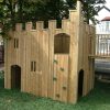 Oakdale timber climbing wall and castle tower