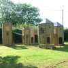 Wide view of the RAF High Wycombe timber adventure play area