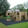 Timber play towers and bridge at RAF High Wycombe