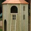 Residential garden play tower with internal platform and ladder