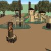 3D plan visual for The Downs woodland adventure play layout
