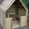 Chalet Hut timber play shelter interior