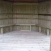 Quiet playground retreat with covered seating