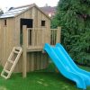Raised timber Stilt Hut for playgrounds