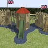 3D plan view of the Downes Combo timber adventure play structure