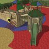 3D proposal slide and tower view for Mont A L'Abbe bespoke adventure play