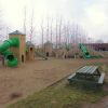 West Lodge landscaped play mound with timber tower and slide