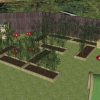 3D proposal view of The Oval Primary School planters and sensory garden features