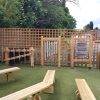 The Oval Primary School sensory wall and trellis with benches