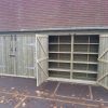 Large school welly store with open shelving