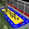 3D proposal overview of Four Acres Academy roadway play area