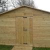 Bespoke timber storage shed front view
