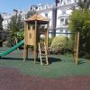 Pembridge Square Garden play tower slide and balance features