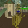 3D proposal view of The Royal tower slide group swing and balance features