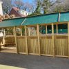 Bespoke outdoor classroom interior with covered timber learning area