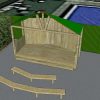 3D proposal view of Croft timber stage and benches