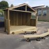 Croft timber stage and seating in school playground
